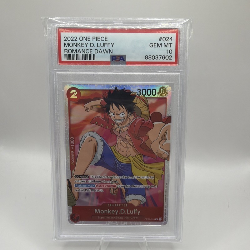 2022 ONE PIECE OP01-ROMANCE DAWN #024 MONKEY D. LUFFY PSA 10