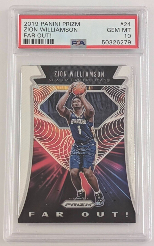 2019-20 Prizm Basketball Zion Williamson Far Out PSA 10 Gem Mint Pelicans