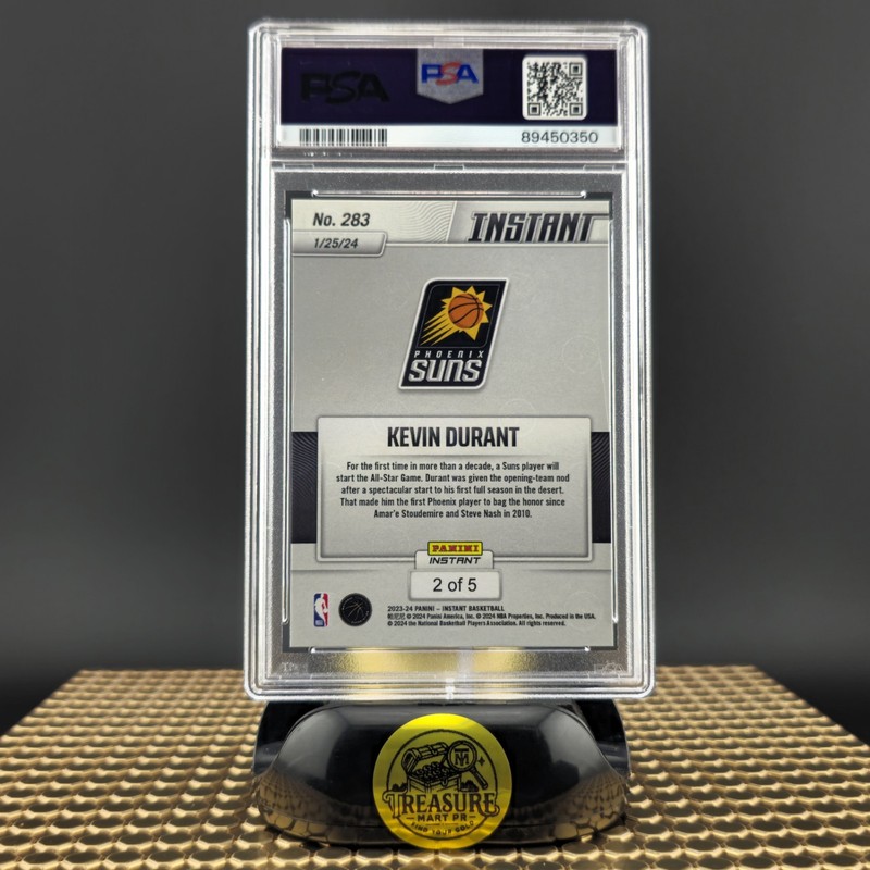 2023-24 Panini Instant Kevin Durant Versicolor /5 PSA 10 All-Star view 2