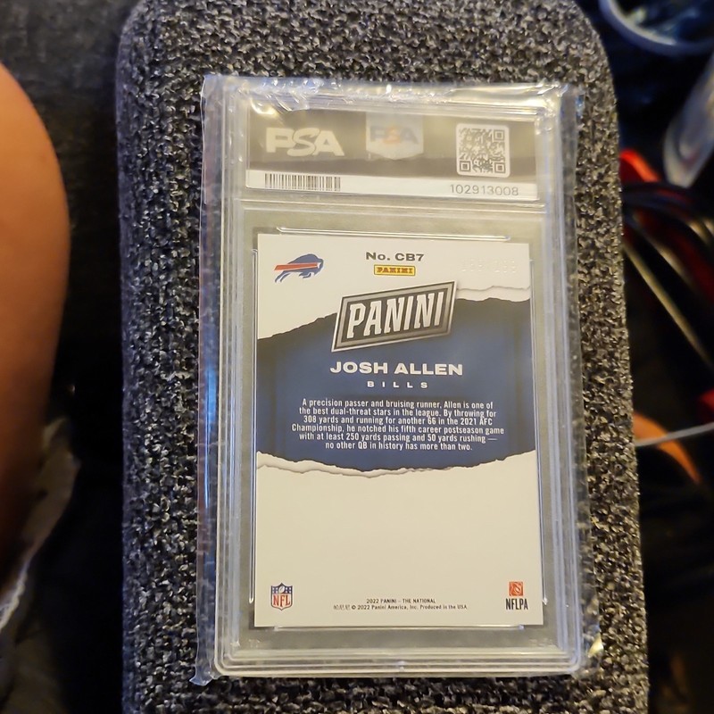 Panini 2022 National Convention Josh Allen Case Breaker CB7 /199 PSA 10 view 2
