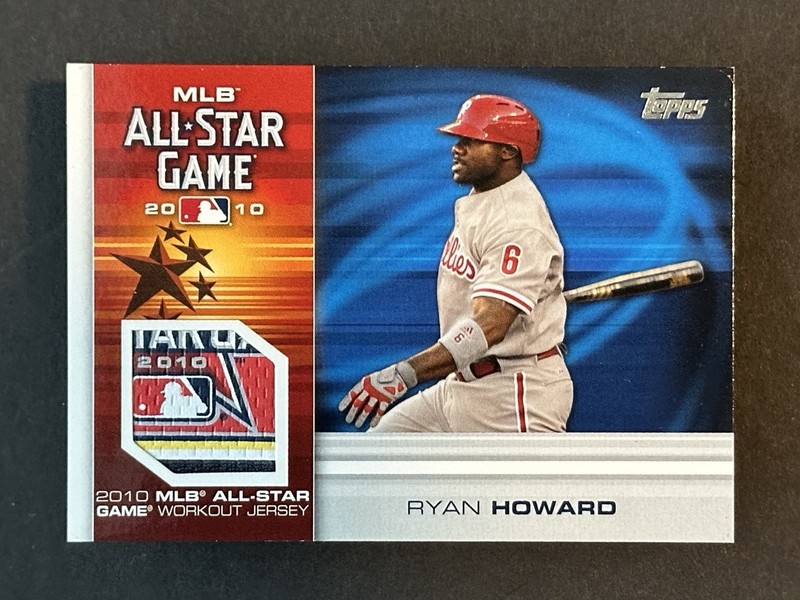 🔥 2010 Topps Update Ryan Howard All-Star Game Laundry Tag LOGOMAN Patch RARE 🔥