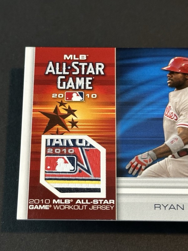 🔥 2010 Topps Update Ryan Howard All-Star Game Laundry Tag LOGOMAN Patch RARE 🔥 view 2