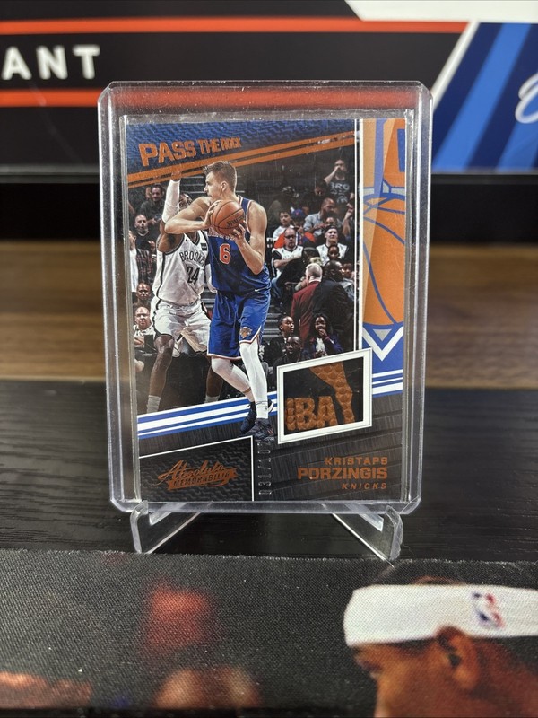 2017-18 Panini Pass the Rock Game Used Basketball Kristaps Porzingous Logoman