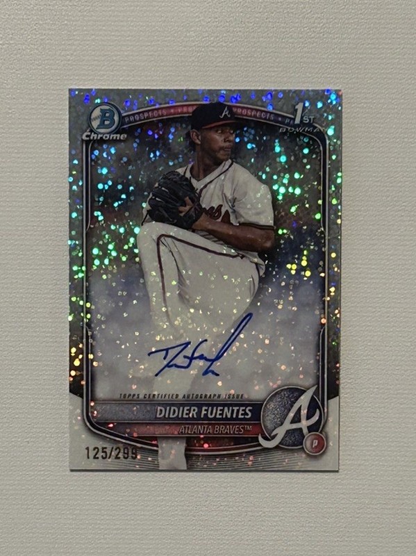 2025 Bowman Chrome Didier Fuentes Speckle 1st Bowman AUTO 125/299 Card #CPA-DFU