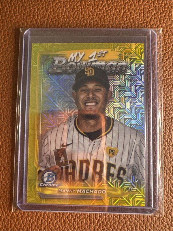 2024 Bowman Chrome - My 1st Bowman Manny Machado #M1B-26 Yellow Mojo...