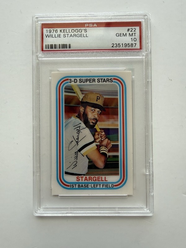 Willie Stargell 1976 Kellogg’s #22 PSA 10 Gem Mint Card