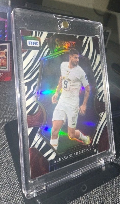 2022-23 Panini Select FIFA - Mezzanine Aleksandar Mitrovic #171 Zebra Prizm /25 view 2