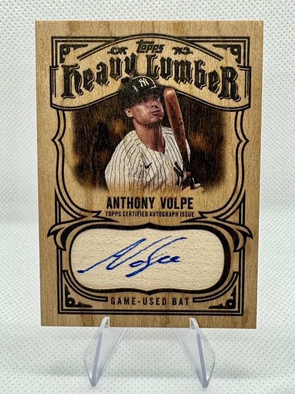 2026 Topps Series 2 Anthony Volpe Heavy Lumber Game Used Bat Auto Relic #HL2-AV