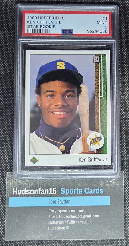 Ken Griffey Jr. 1989 Upper Deck #1 Star Rookie RC PSA 9 Mint Seattle Mariners