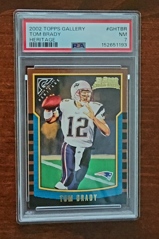 2002 Topps Gallery Heritage Tom Brady PSA 7 NM #GHTBR