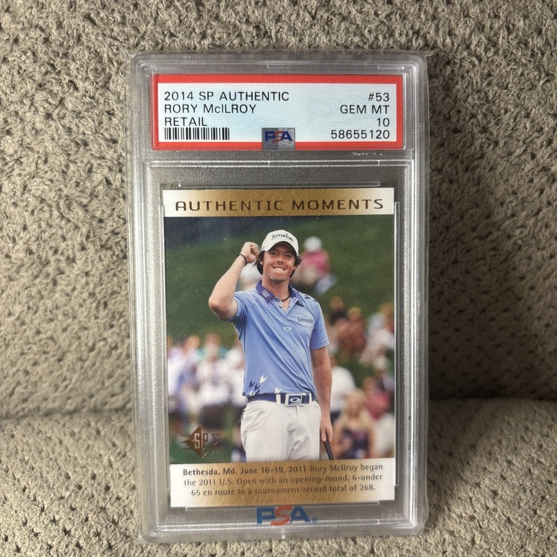 2014 SP Authentic -Authentic Moments Rory McIlroy Rory Rookie Low Pop Grand Slam view 2