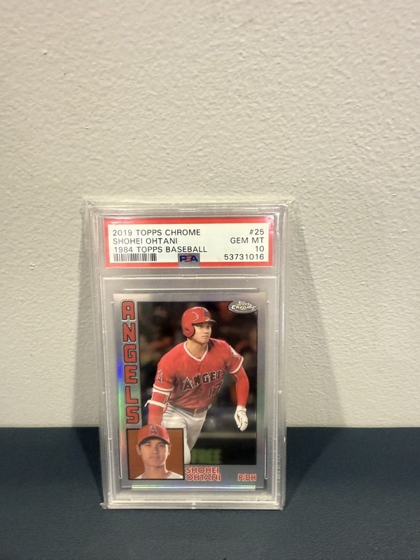 2019 TOPPS CHROME 1984 TOPPS BASEBALL #25 SHOHEI OHTANI PSA 10 view 1