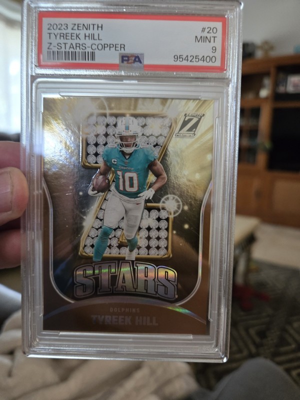 2023  Zenith  Tyreek Hill Z-Stars Copper /50 🔥 PSA 9 🔥 POP 2 None Higher!!!!! 
