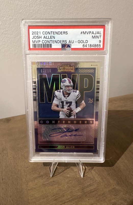 2021 Panini Contenders - MVP Contenders Autographs Josh Allen Gold /10 PSA 9