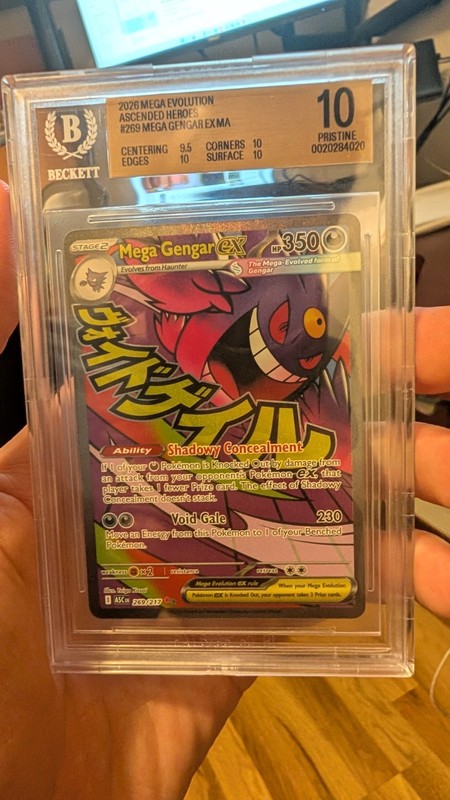 2026 POKEMON ENGLISH ASCENDED HEROES MEGA GENGAR EX #269 MEGA ATTACK RARE BGS 10