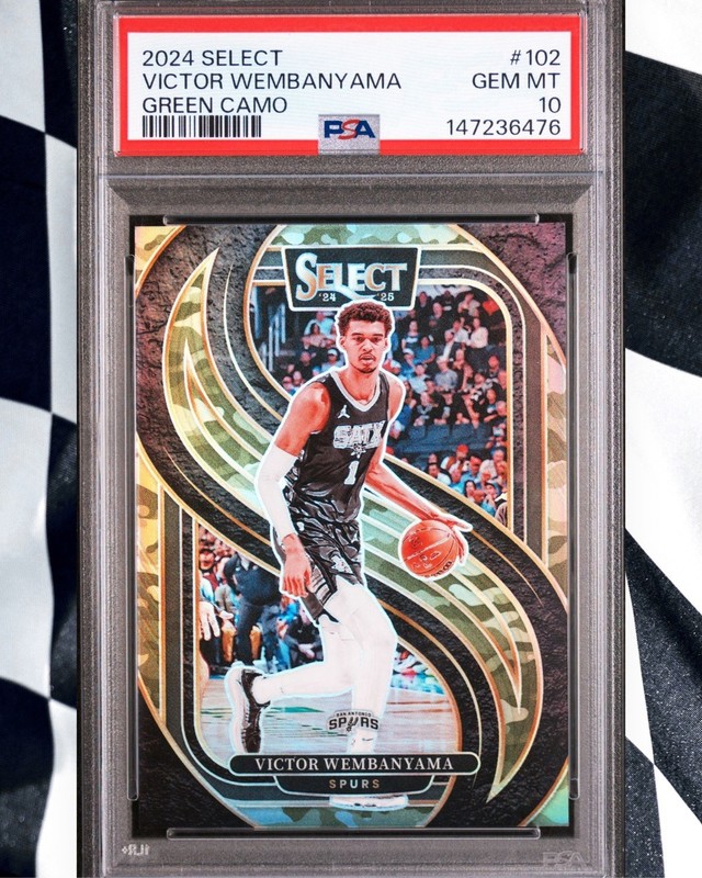 2024 Victor Wembanyama Select Green Camo PSA 10 /125