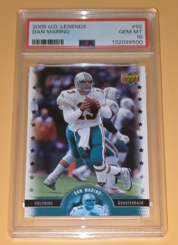 Dan Marino PSA 10 Low Pop 2005 Upper Deck NFL Legends Football 92 Miami Dolphins
