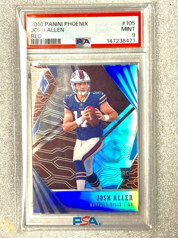 2018 Josh Allen Phoenix RED /299 PSA 9 Rookie Card #105 NEW SLAB
