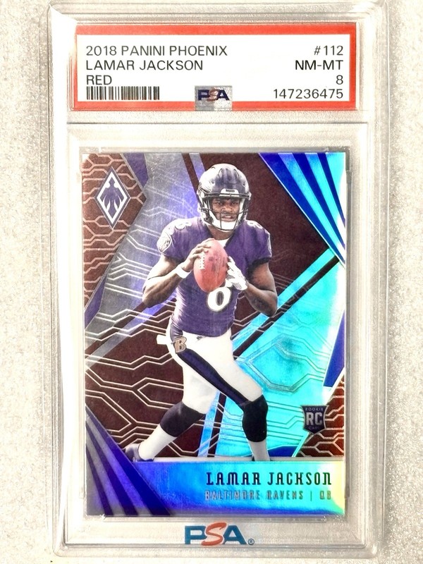 2018 Lamar Jackson Phoenix RED PSA 8 Rookie Card #112