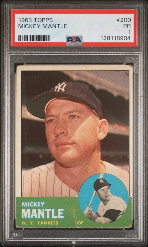 1963 Topps Mickey Mantle #200 PSA 1