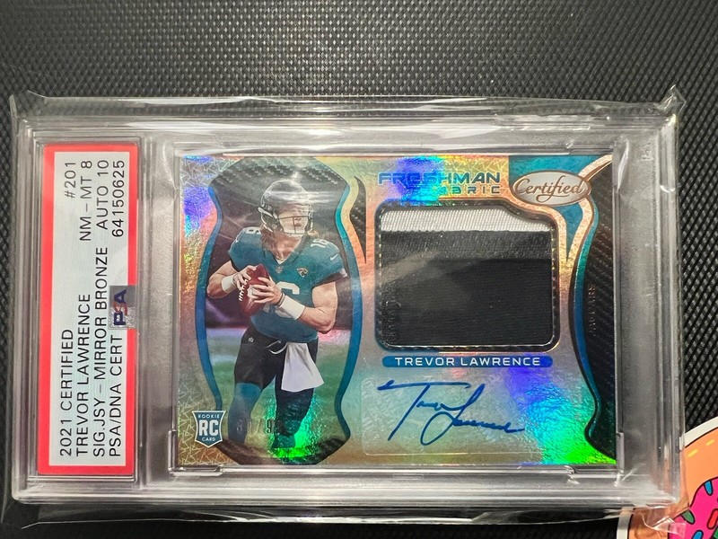 2021 Trevor Lawrence Panini Certified Freshman Fabric Autograph Patch RPA /99