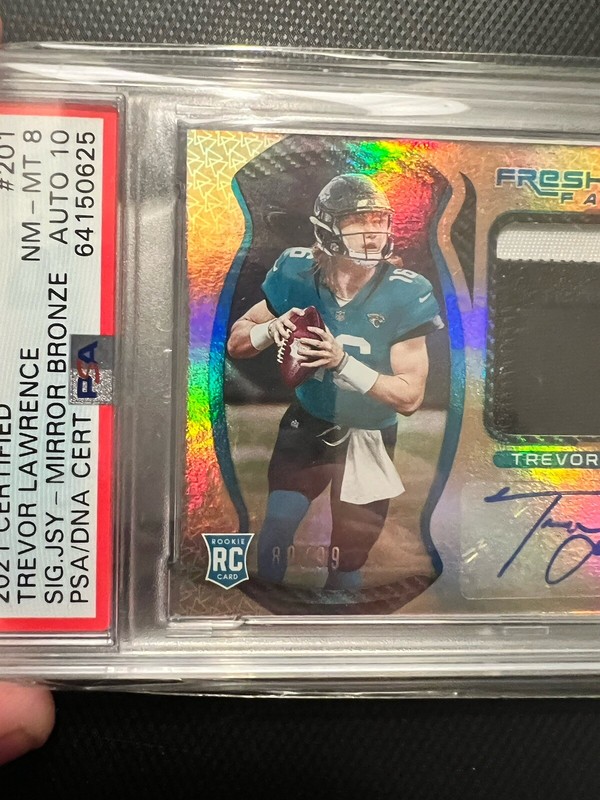 2021 Trevor Lawrence Panini Certified Freshman Fabric Autograph Patch RPA /99 view 2