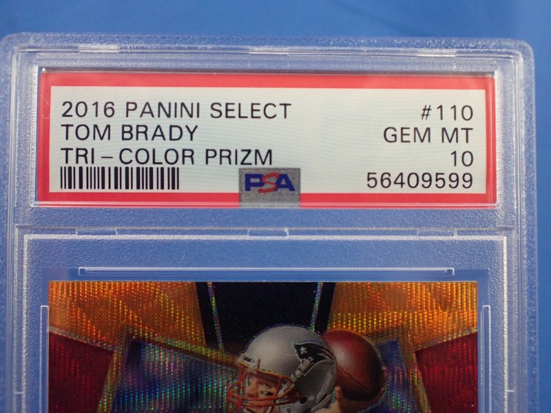 Tom Brady Select 2016 Tri Color Prizm #110  PSA 10 Gem Mint MT view 2