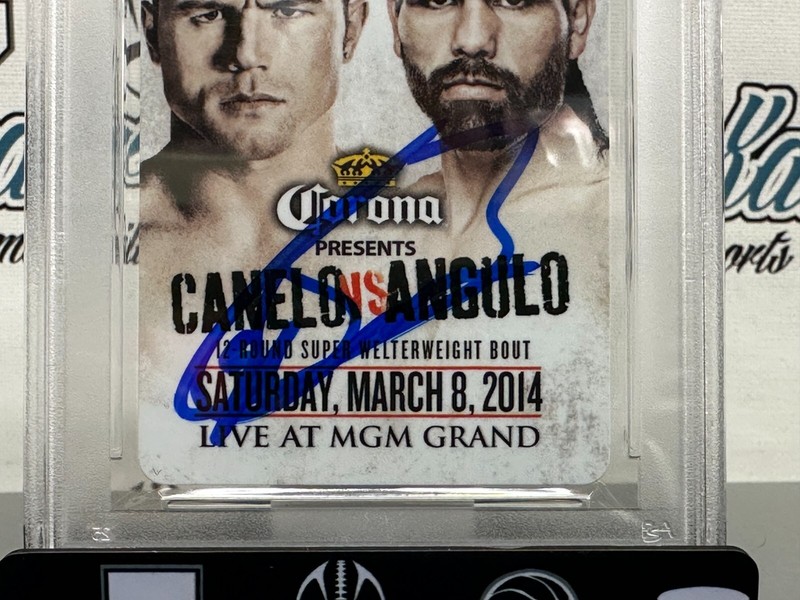 SAUL CANELO ALVAREZ SIGNED AUTOGRAPHED MGM GRAND KEY CARD ANGULO PSA DNA SLABBED view 2