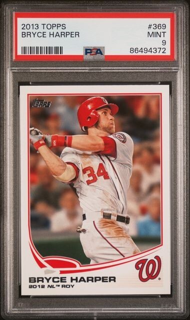 BRYCE HARPER 2013 Topps #369 PSA 9 MINT QTY view 1