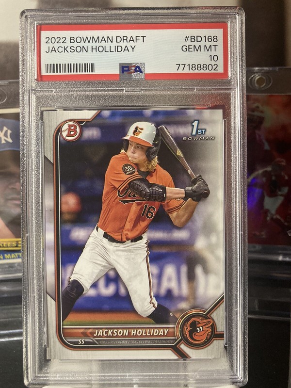 Jackson Holliday ROOKIE PSA 10 2022 Bowman 1st Draft Baltimore Orioles