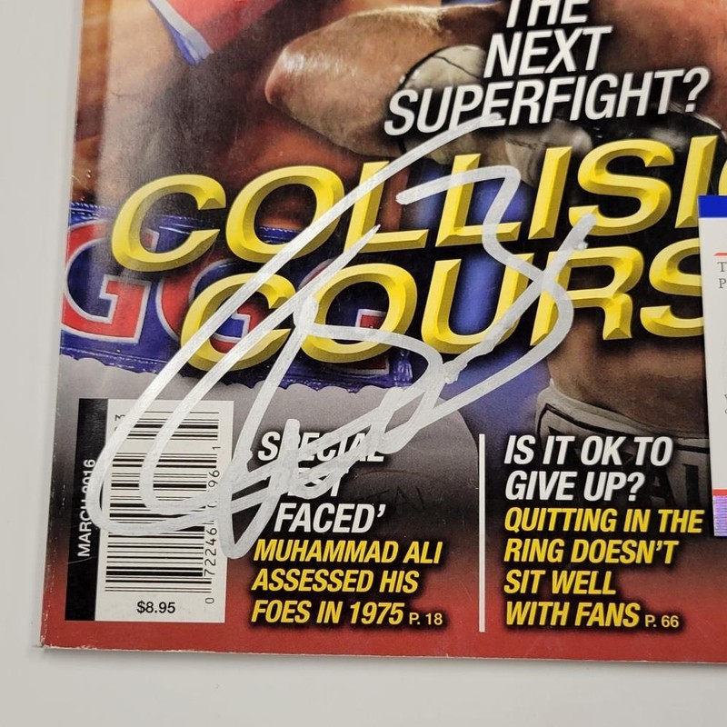 Saul Canelo Alvarez autograph signed The Ring Magazine ~ PSA/DNA COA view 2