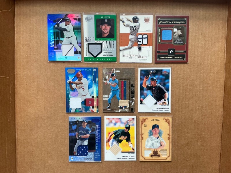 21 Different RARE Game Used Baseball Cards Serial Numbered /106 or Fewer $5-$20