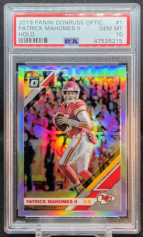 2019 Optic HOLO PATRICK MAHOMES #49 Chiefs PSA 10