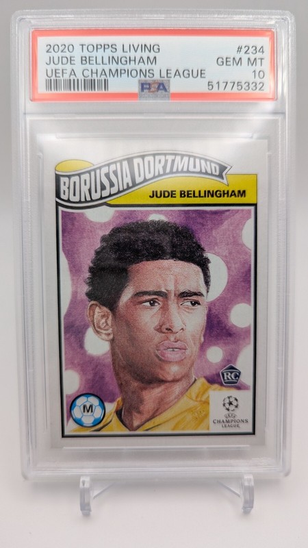 2020 Topps Living Jude Bellingham RC Rookie PSA 10 Dortmund BvB