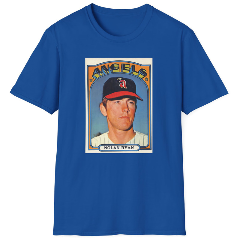 Nolan Ryan Vintage Baseball T-Shirt - 1972 Card #595 - PSA 8 Graphic