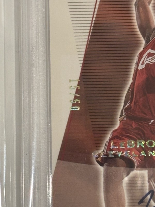 LEBRON JAMES 2003 SP AUTHENTIC #148  Rookie Auto - SP LIMITED /50  PSA 10 view 2