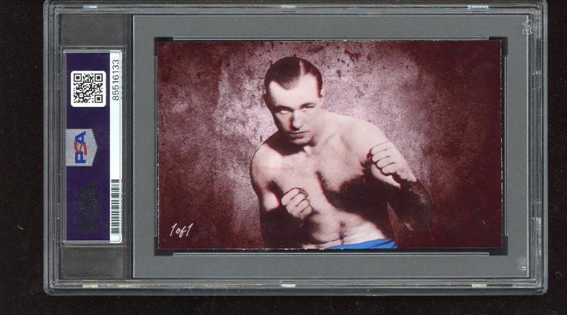 Jack Sharkey signed Cut 3x5 Custom Card PSA DNA Slab Rare Boxing Auto C4841 view 2