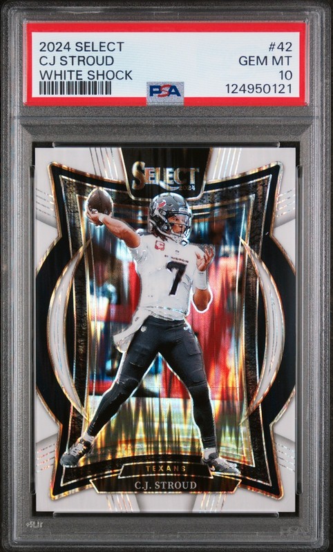 2024 Select Concourse CJ Stroud #42 White Shock /199 PSA 10 GEM MINT! LOW POP!!!