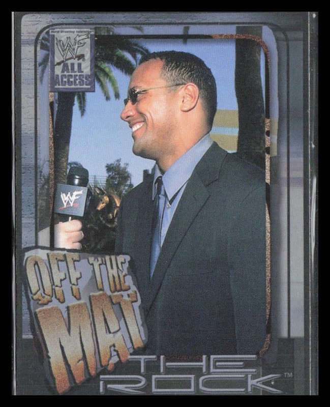 2002 Fleer WWF All Access Off the Mat Card #75 The Rock Dwayne Johnson view 1