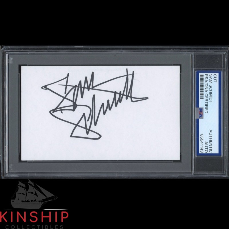 Sam Schmidt signed 3x5 Index Card PSA DNA Slab Indy 500 Racing Auto C5238