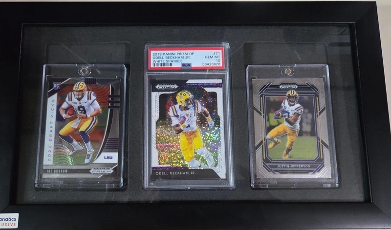 Triple Threat LSU Tigers - Beckham PSA10 + Burrow + Jefferson view 2