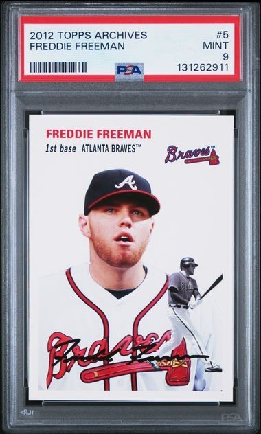 FREDDIE FREEMAN 2012 Topps Archives #5 PSA 9 MINT QTY view 1