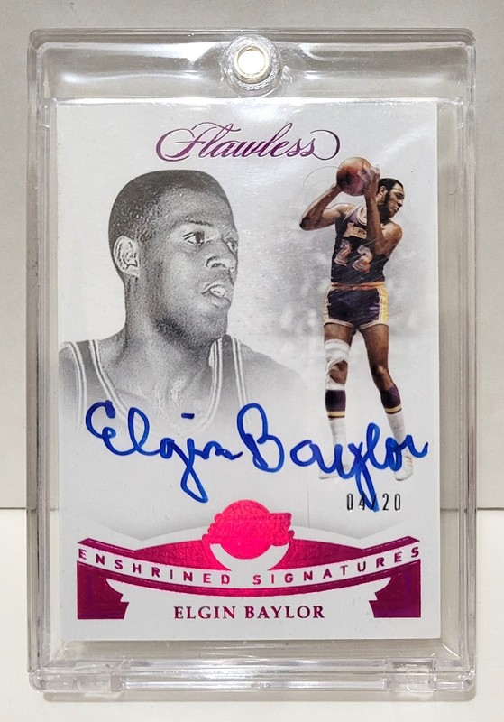 2018-19 Flawless Elgin Baylor #/20 Enshrined Signatures #EN-EBL Autograph Auto