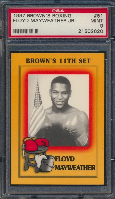 1997 BROWN'S BOXING #51 FLOYD MAYWEATHER JR. RC PSA 9 MINT ROOKIE