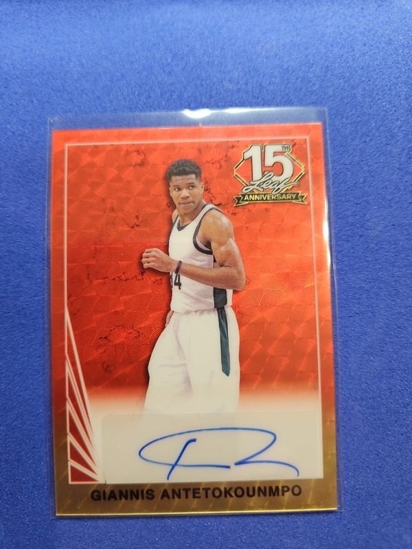 2025 LEAF GOLD SUPERFRACTOR 1/1 AUTO GIANNIS ANTETOKOUNMPO MILWAUKEE BUCKS MINT!