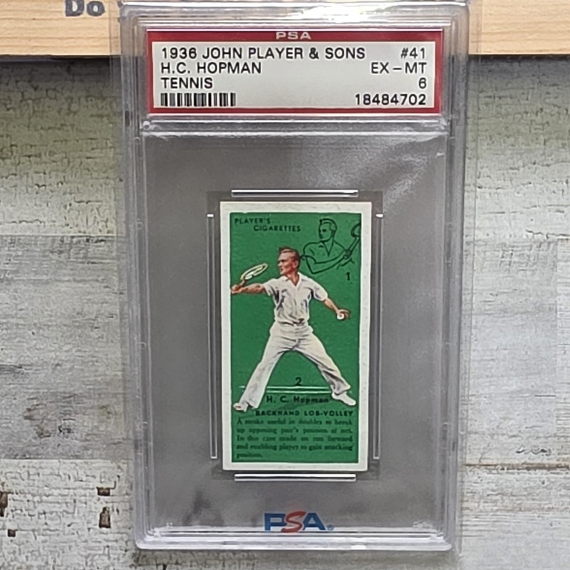 1936 John Player And Sons #41 H.C. Hopman Vintage Graded Tennis Card PSA 6 view 2