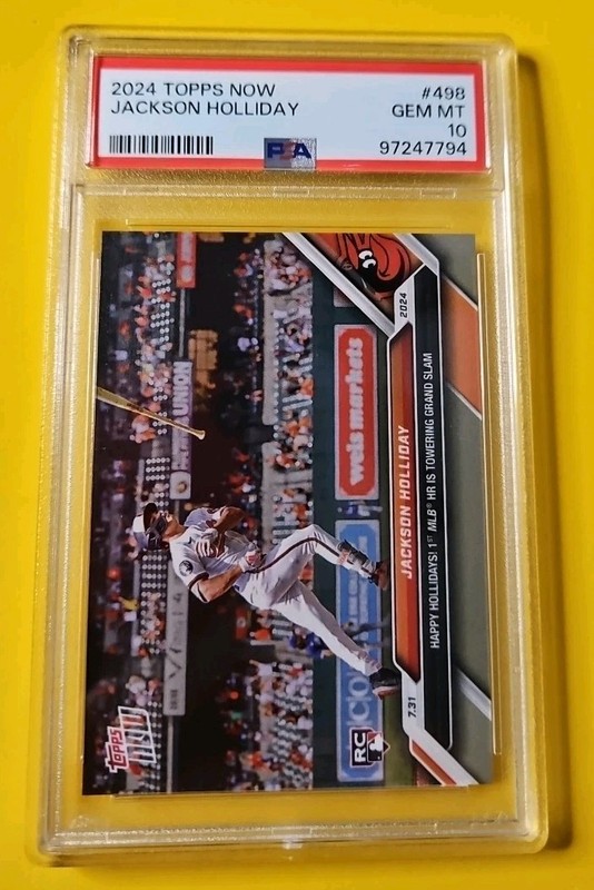 ROOKIE JACKSON HOLLIDAY RC 2024 TOPPS NOW PSA 10 GEM MINT! BALTIMORE ORIOLES 💰⏫ view 1