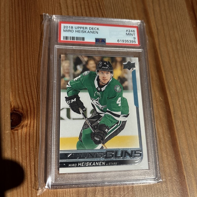 2018-19 Upper Deck Young Guns Miro Heiskanen #246 PSA 9 MINT Rookie RC