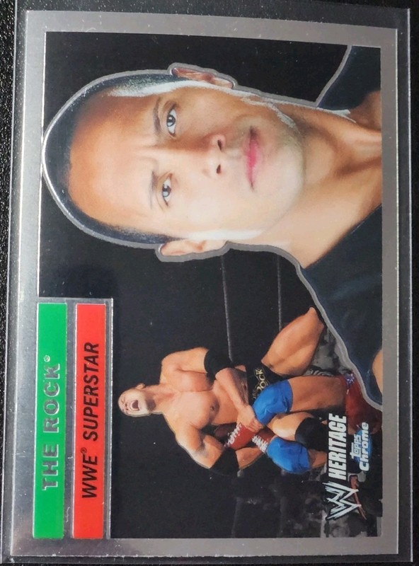 2006 WWE Topps Heritage Chrome #10 The Rock Base Card *Dwayne Johnson*