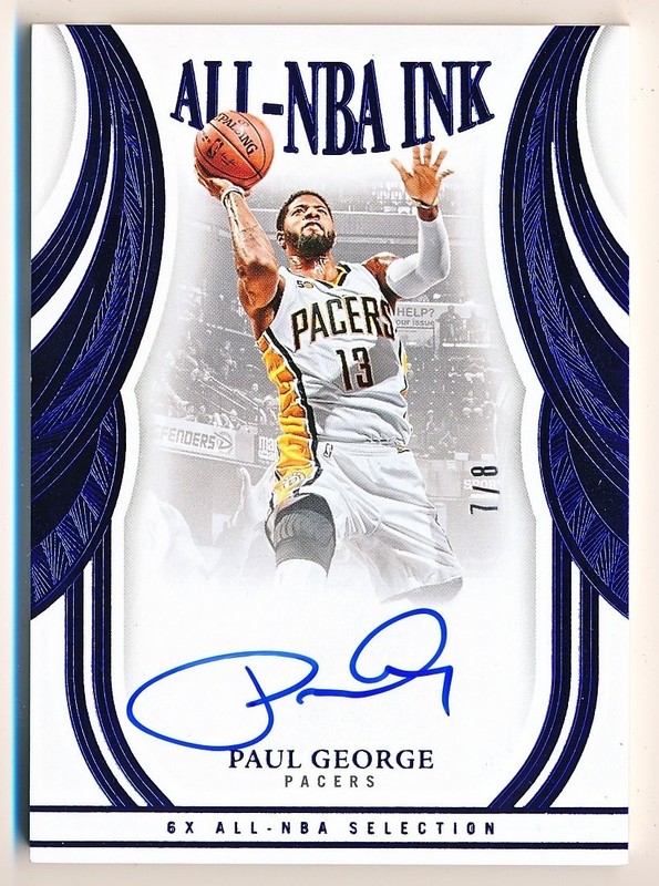 2024-25 Flawless Paul George All-NBA Ink Blue Auto #ANB-PGE (7/8)